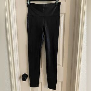 Spanx Black Faux Leather Leggings
